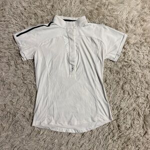 Women’s Small White Alessandro Albanese Short Sleeve Horseback Riding Show Shirt
